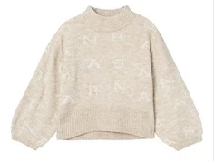 Name It humus melange oversize striktrøje